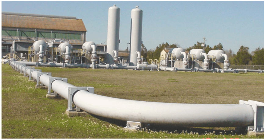 Typical booster pumping station.