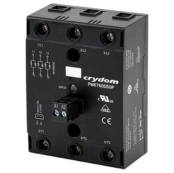 Panel Mount 3-Phase SSR PM6760D50P for Application in Heating, Motion, and Lighting