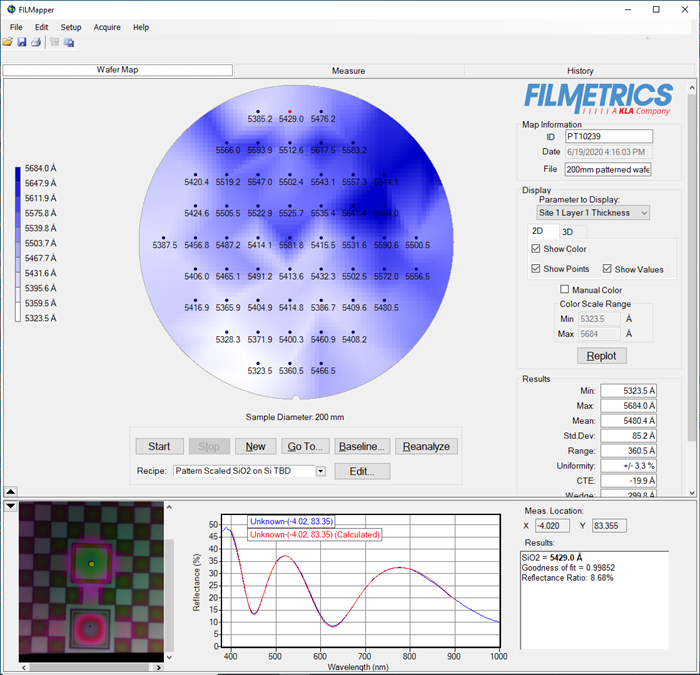 Measure Thickness with Filmetrics® F54-XY-200